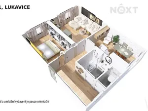 Prodej bytu 2+1, Lukavice, 55 m2