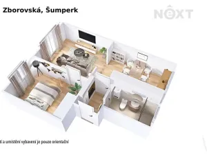 Prodej bytu 2+1, Šumperk, Zborovská, 55 m2