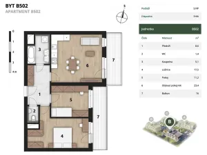 Prodej bytu 3+kk, Praha, 72 m2