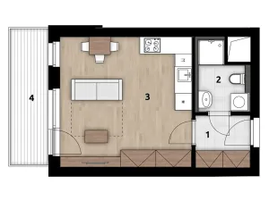 Prodej bytu 1+kk, Praha, 32 m2