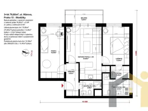 Pronájem bytu 3+kk, Praha - Stodůlky, Márova, 76 m2