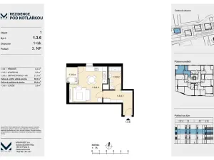 Prodej bytu 1+kk, Praha - Košíře, Leitzova, 37 m2