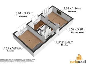 Prodej bytu 2+1, Ústí nad Labem, Dukelských hrdinů, 53 m2
