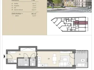 Prodej bytu 1+kk, Brno, Koliště, 29 m2