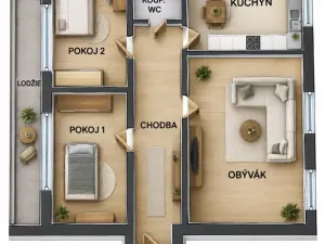 Prodej bytu 3+1, Most, Františka Malíka, 68 m2