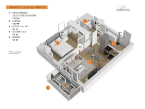 Pronájem bytu 2+kk, Praha - Hostivař, 42 m2