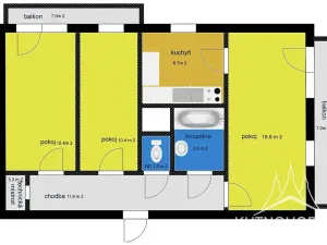 Pronájem bytu 3+1, Kutná Hora, Družební, 67 m2