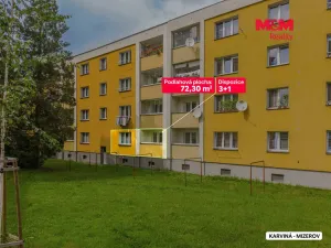 Prodej bytu 3+1, Karviná - Mizerov, Na Kopci, 72 m2