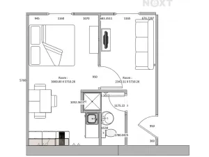Pronájem bytu 2+kk, České Budějovice, Dobrovodská, 31 m2