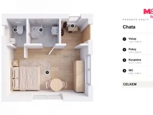 Prodej chaty, Třeboň, 16 m2