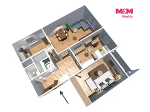 Prodej bytu 3+1, Příbram - Příbram V-Zdaboř, Šachetní, 64 m2