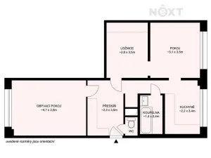 Prodej bytu 2+1, České Budějovice, Mánesova, 64 m2