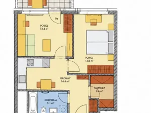 Prodej bytu 2+1, Praha, Svitákova, 53 m2