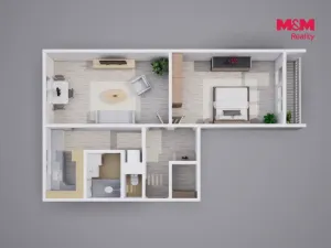 Prodej bytu 2+1, Ústí nad Labem - Neštěmice, Na Výšině, 62 m2