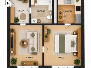 Prodej bytu 2+kk, Praha - Libeň, Vosmíkových, 48 m2