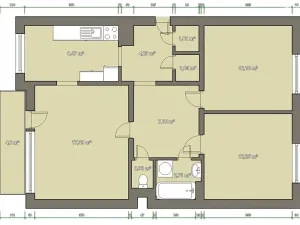 Prodej bytu 3+1, Brno, Vltavská, 65 m2