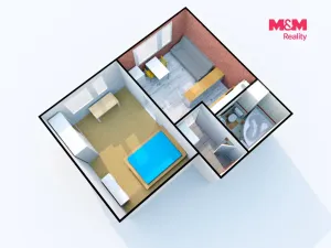 Pronájem bytu 1+1, Děčín - Děčín IX-Bynov, Kyjevská, 34 m2