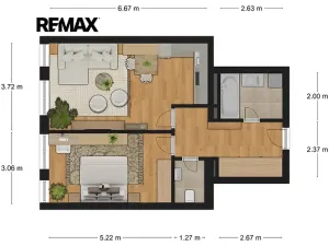 Pronájem bytu 2+kk, Slaný, Kybalova, 56 m2