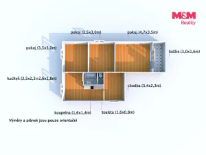 Prodej bytu 3+1, Rovná, 63 m2