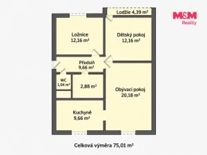 Prodej bytu 3+1, Tachov, Želivského, 75 m2