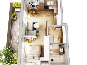 Prodej bytu 2+kk, Milovice, Topolová, 60 m2