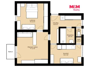 Prodej bytu 2+1, Tachov, Fügnerova, 62 m2