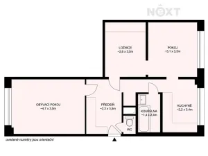 Prodej bytu 3+1, České Budějovice, Mánesova, 64 m2