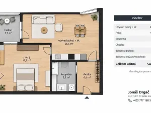 Pronájem bytu 2+kk, Praha - Strašnice, Vinohradská, 54 m2