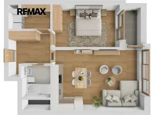 Pronájem bytu 2+kk, Praha - Kamýk, Zimova, 58 m2