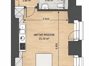 Prodej bytu 1+kk, Praha - Dejvice, Zikova, 64 m2