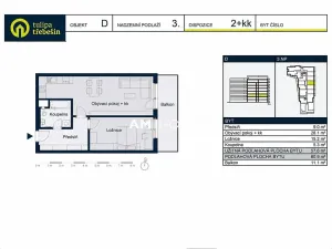 Prodej bytu 2+kk, Praha - Strašnice, Zvěřinova, 61 m2