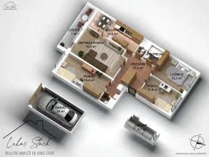 Prodej bytu 4+1, Praha - Stodůlky, Chalabalova, 97 m2