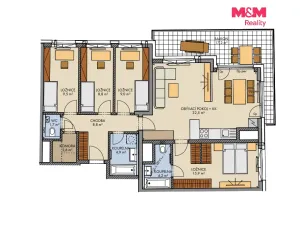 Prodej bytu 5+kk, Praha, Bartůňkova, 106 m2