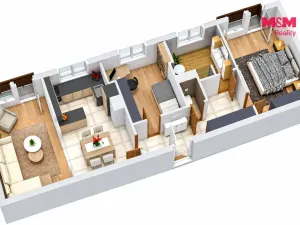 Pronájem bytu 3+1, Milovice - Mladá, Spojovací, 70 m2