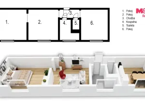 Prodej bytu 2+1, Opatovice nad Labem, Růžová, 57 m2