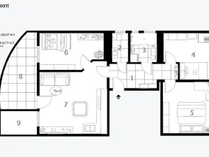 Prodej bytu 4+kk, Brno, Nivky, 85 m2