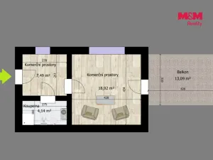 Pronájem obchodního prostoru, Čáslav - Čáslav-Staré Město, Klimenta Čermáka, 43 m2