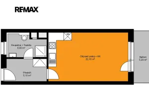 Pronájem bytu 1+kk, Poděbrady, Fügnerova, 32 m2
