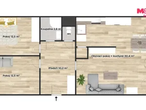 Pronájem bytu 3+kk, Nymburk, Topolová, 70 m2
