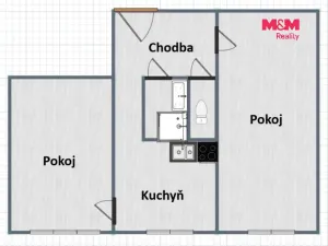 Pronájem bytu 2+1, Vamberk, Jiráskova, 47 m2
