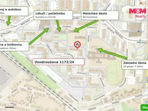 Pronájem bytu 1+kk, Praha - Řepy, Vondroušova, 36 m2