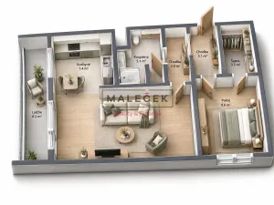 Prodej bytu 2+1, Slaný, Arbesova, 52 m2