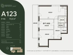 Prodej bytu 3+kk, Vyškov, Sportovní, 71 m2