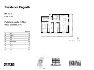 Prodej bytu 4+kk, Kladno, Engerth, 85 m2