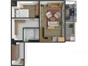 Pronájem bytu 2+kk, Písek, Zátavské nábř., 46 m2