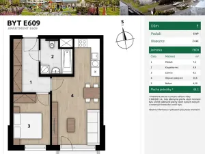 Pronájem bytu 2+kk, Praha - Hostivař, Arnošta Staňka, 44 m2