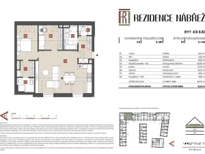 Prodej bytu 3+kk, Brandýs nad Labem-Stará Boleslav - Stará Boleslav, Nábřeží, 89 m2