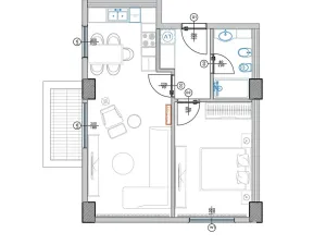Prodej bytu 2+kk, Qerret, Albánie, 62 m2