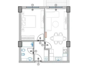 Prodej bytu 2+kk, Qerret, Albánie, 58 m2