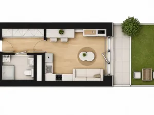 Pronájem bytu 1+kk, Lázně Bělohrad, Jínova, 25 m2